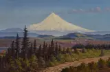 Louis Richard Max Meyer, Tacoma, Washington and Mt. Rainier, circa 1895, oil on canvas