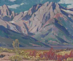 Moraine Mountain by Paul Lauritz, oil on canvas, sold Nov 2023