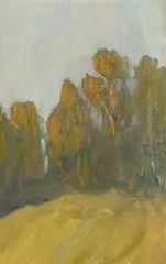 Xavier Martínez, Piedmont, oil on canvas laid to board