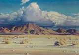Victor Clyde Forsythe, Near Shoshone, oil on Masonite