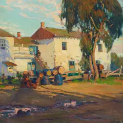 Robert Ryland Kearfott, Old Adobe, Monterey, oil on canvas