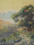Norman St. Clair, California Landscape, watercolor on paper