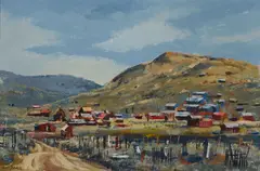 Ben Abril, From Lottie's Grave (Bodie, California), oil on canvas