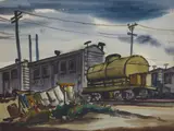 Dorothy Sklar, Outfit Cars, watercolor on paper