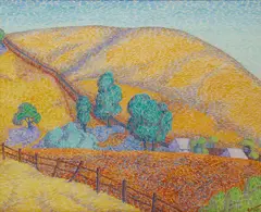 Gordena P. Jackson, Country Landscape (Pierre's), watercolor on paper