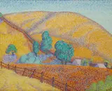 Gordena P. Jackson, Country Landscape (Pierre's), watercolor on paper