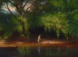 John Winslow, The Hiding Trout, circa 1985, oil on canvas