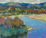 Gregory Hull, Carmel River, oil on canvas