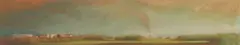 Michael Tompkins, View Across the Fields to a Factory, oil on paperboard
