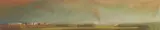 Michael Tompkins, View Across the Fields to a Factory, oil on paperboard
