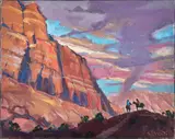 Silvio Silvestri, Riders in the Great Southwest, oil on canvas