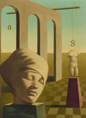 Gerald Paul Stinski, The Mask, oil on Masonite
