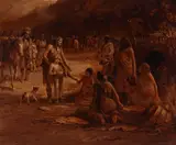 Alexander F. Harmer, Hostage from a Raid, oil on canvas in sepia tones