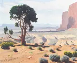 Jimmy Swinnerton, On the Indian Trail, oil on canvas