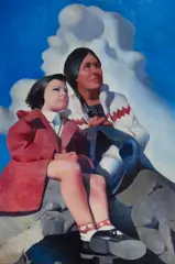 Leslie Emery, An Indian Story, circa 1934, oil on board