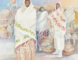 Susan Amstater, Acoma Ollas, watercolor and pencil on paper