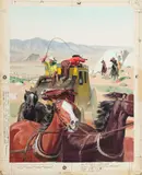 Bob Bartram, Tales of Wells Fargo Cover Illustration, 1957, gouache on paperboard