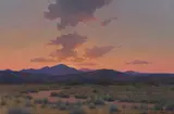 Michael Stack, Sundown Near the Gilas, oil on canvas