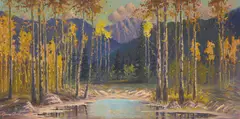 Jerry Jordan, Western Landscape, oil on canvas