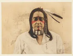James Bama, Sioux Indian, 1980, etching and aquatint in colors on wove paper