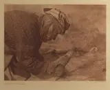 Edward S. Curtis, Fleshing a Hide - Blackfoot, 1926, Large-format photogravure