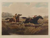 Arthur Fitzwilliam Tait, The Pursuit (Cunningham 4974), 1856, Lithograph with hand-coloring on wove paper