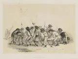 George Catlin, Buffalo Dance, n.d., Lithograph on wove paper