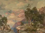 Thomas Moran, Grand Canyon of Arizona from Hermit Rim, 1913, Chromolithograph in colors on wove paper