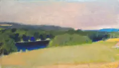 Wolf Kahn, Interstate Painting (Vermont from New Hampshire), 1976, oil on canvas