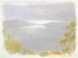 Wolf Kahn, Inlet (Maine), 1987, pastel on paper