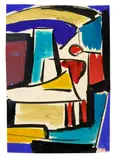 Werner Drewes, Untitled, A222, 1946, gouache on paper