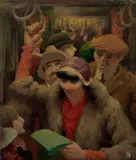 James Ormsbee Chapin, Subway Readers, 1933, oil on canvas
