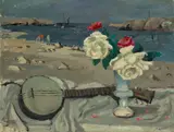 Nicolai Cikovsky, Still Life by the Shore, oil on canvas laid down on board