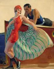Edgar Franklin Wittmack, The Flirt, 1925, oil on canvas