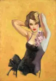William Reusswig, Woman in an Evening Gown, oil on canvas