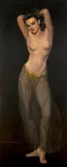 McClelland Barclay, Dancing Girl, circa 1938, oil on Masonite