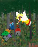 Bernice Johnson Sims, The Lost Boys, acrylic on canvas