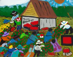 Bernice Johnson Sims, JOES STRWBERRY, acrylic on canvas