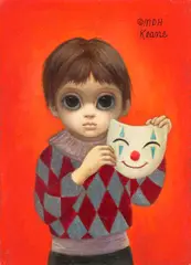 The Masquerade by Margaret Keane, oil on canvas, sold Aug 2023