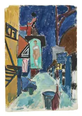 Joseph Solman, Surgical Venus, circa 1938, gouache and graphite on paper