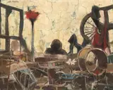 John Barnes Dobbs, American Beauty Rose, 1962, oil on board