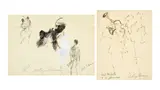 LeRoy Neiman, Bill Coleman and Red Nichols Plus Two Pennies: Two Works, 1961, ink on paper, each