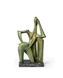 Albert Wein, Moment of Waiting, bronze with verdigris patina