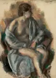 Robert Philipp, Semi Nude, pastel on paper
