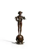 Frederick William MacMonnies, Pan of Rohallion, 1890, bronze with brown patina