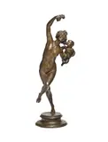 Frederick William MacMonnies, Bacchante and Infant Faun, 1890, bronze with brown patina