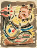 Werner Drewes, Untitled, A169, 1945, gouache and pencil on paper