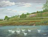 Pasquale, Duck Pond, 1973, oil on canvas