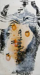 Untitled (#9213) by Linda Burnham, 1992, oil and resin on paper, sold Jan 2023
