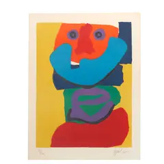 Tenderly by Karel Appel, 1970, Lithograph in colors on Arches paper, sold Jan 2023